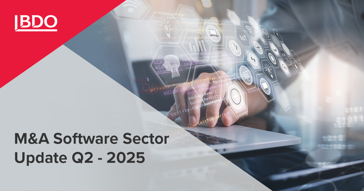 M&A Software Sector Update Q2-2025 im Überblick - BDO